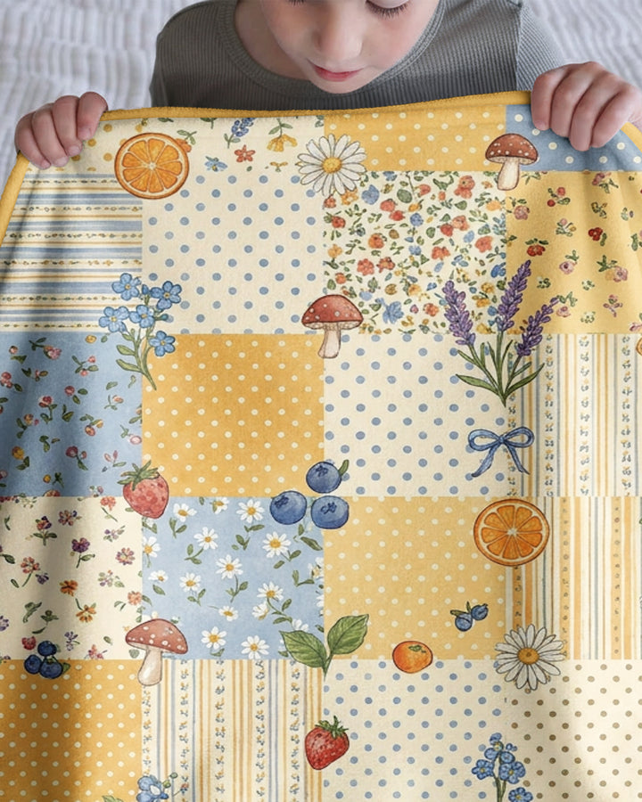 Lavender Orange Jam Bamboo Blanket