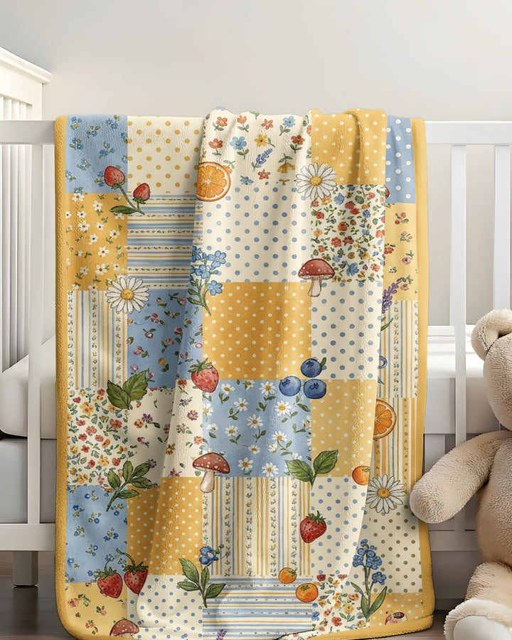 Lavender Orange Jam Bamboo Blanket