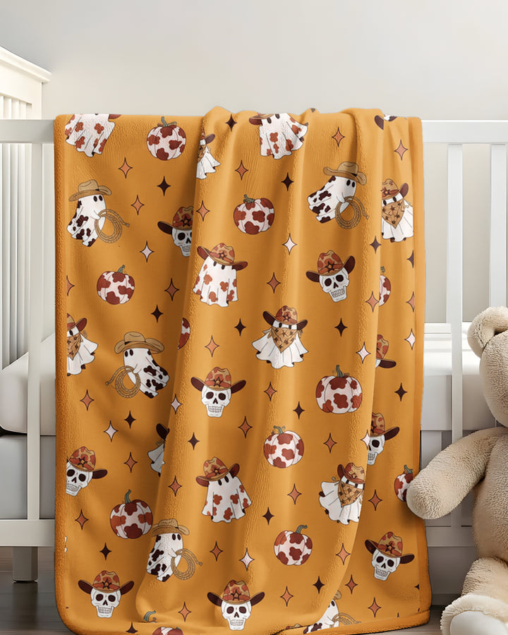 Howdy Spooky Cowboy Bamboo Blanket