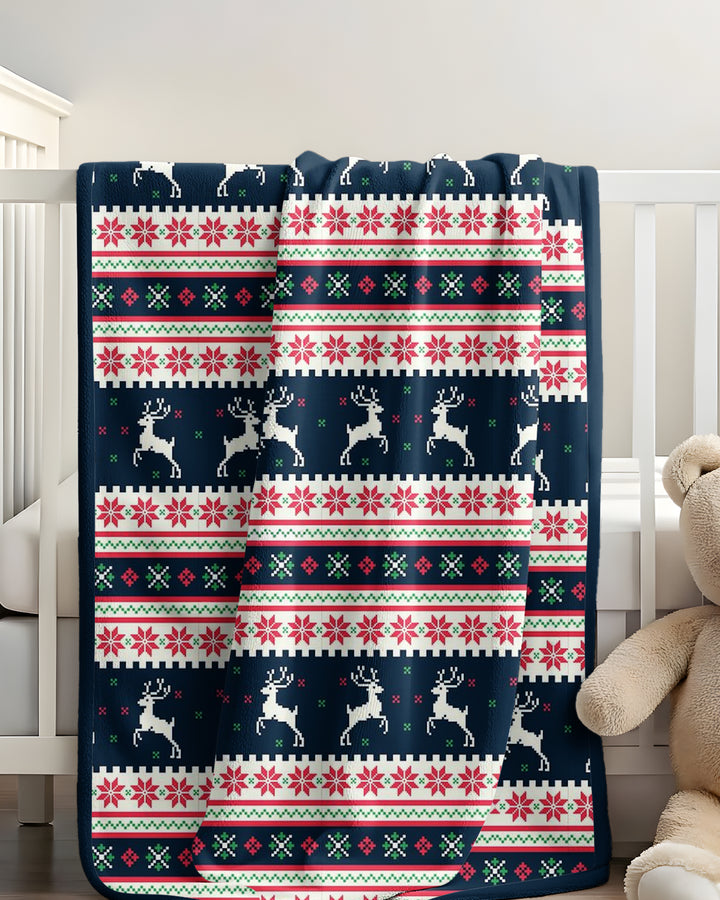 Classic Fair Isle Winter Bamboo Blanket
