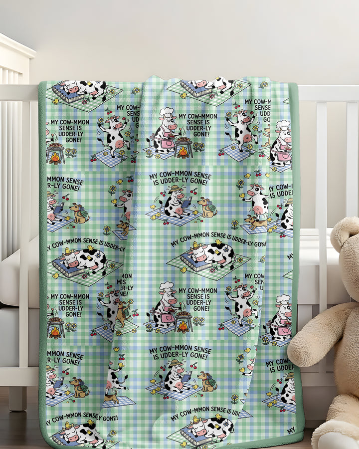 Common Sense Is Udderly Gone Bamboo Blanket