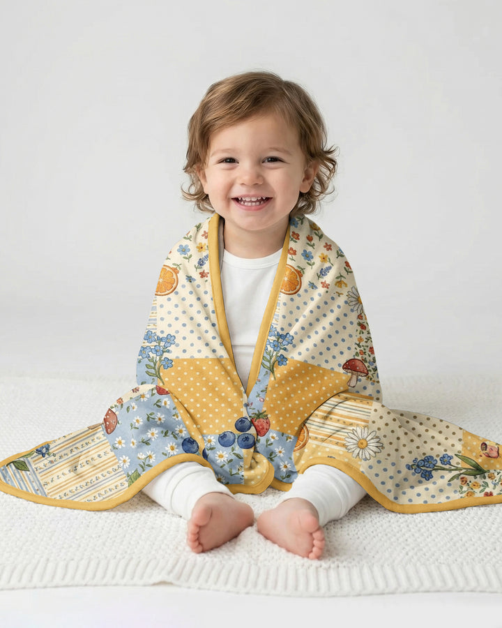 Lavender Orange Jam Bamboo Blanket