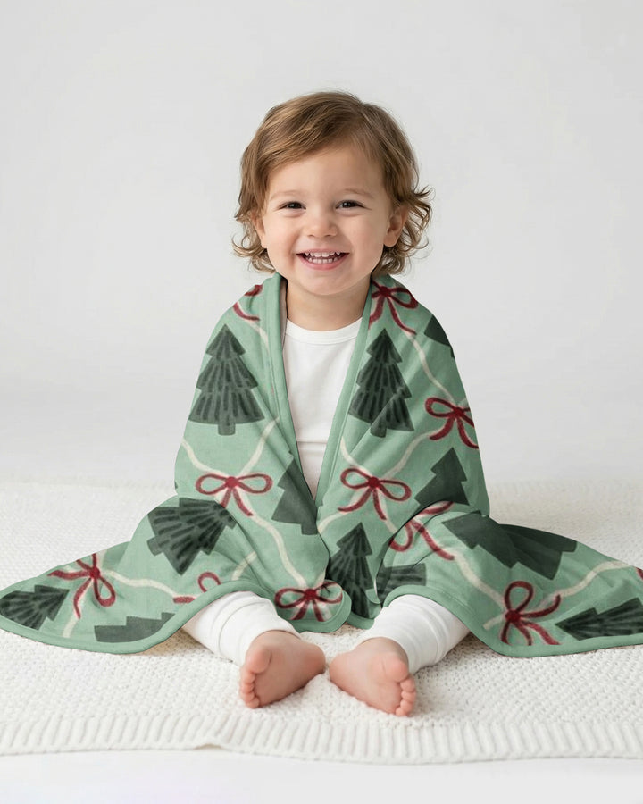Coquette Christmas Tree Club Bamboo Blanket