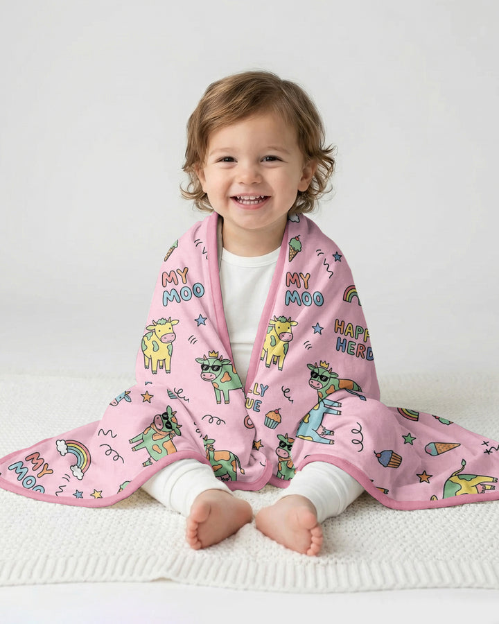 Not Your Ordinary Cow Bamboo Blanket