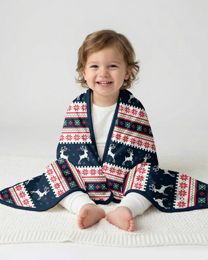 Classic Fair Isle Winter Bamboo Blanket