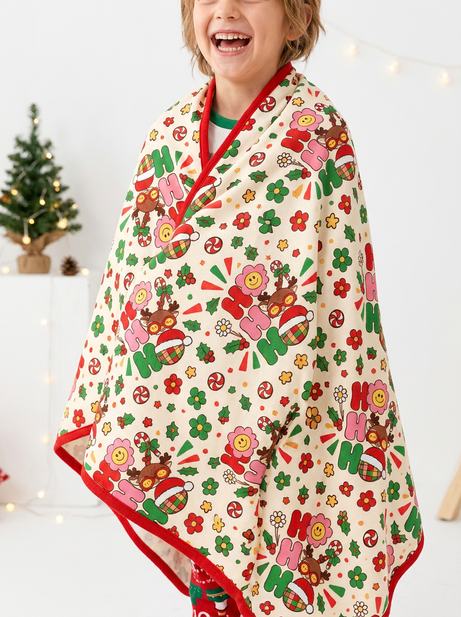 Ho Ho Ho Holiday Bamboo Blanket