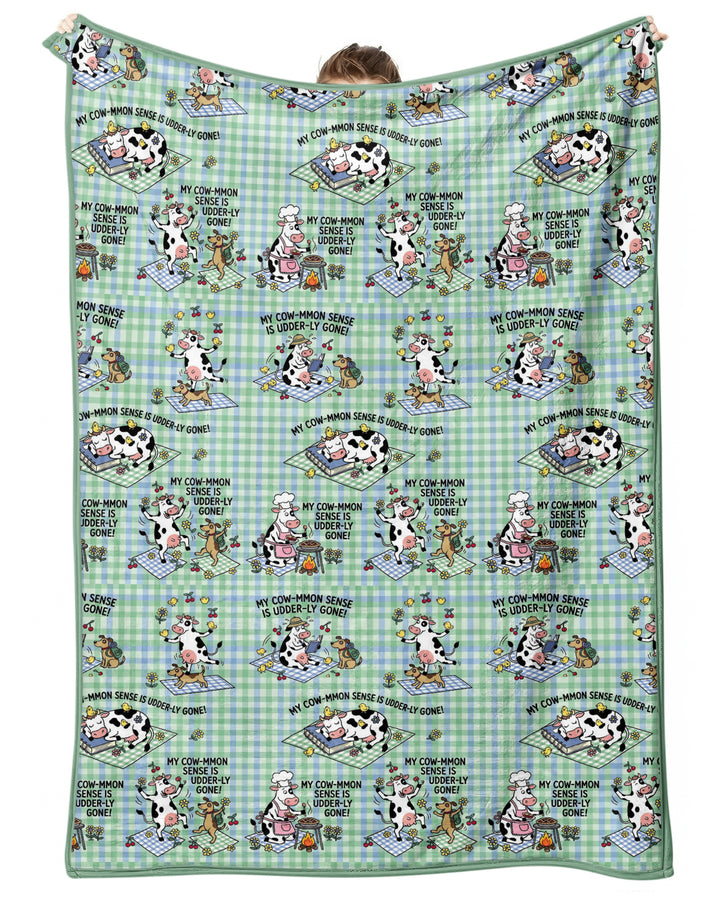 Common Sense Is Udderly Gone Bamboo Blanket