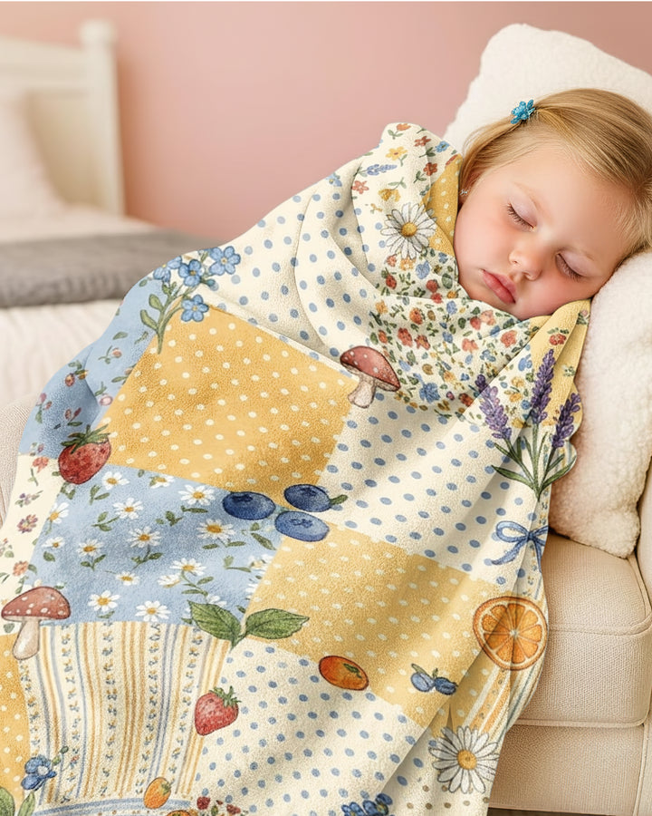Lavender Orange Jam Bamboo Blanket