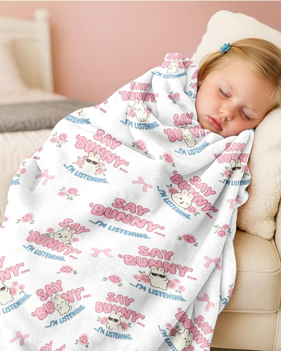 Bunny Radio Bamboo Blanket