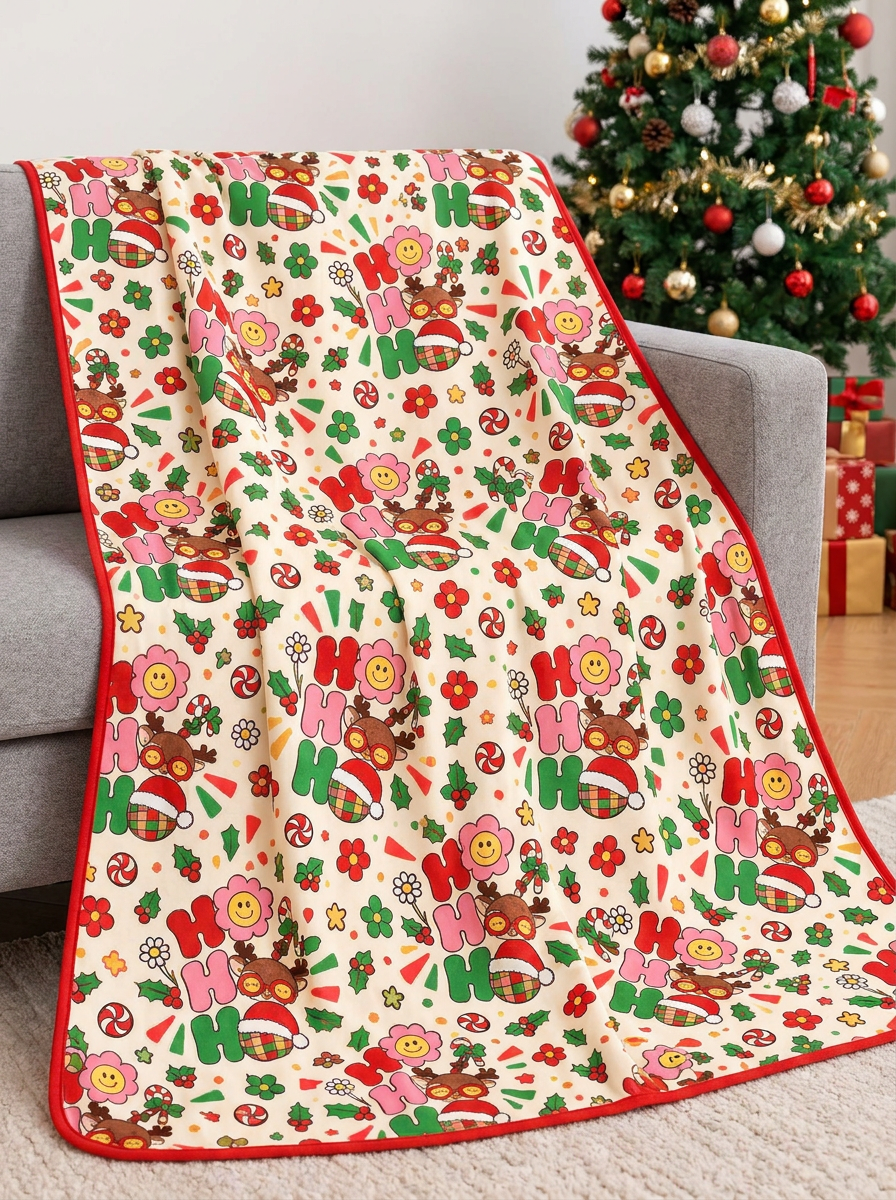 Ho Ho Ho Holiday Bamboo Blanket
