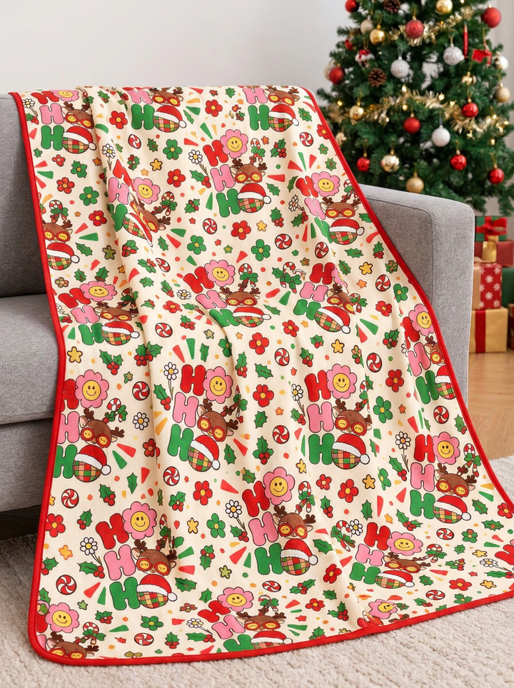 Ho Ho Ho Holiday Bamboo Blanket