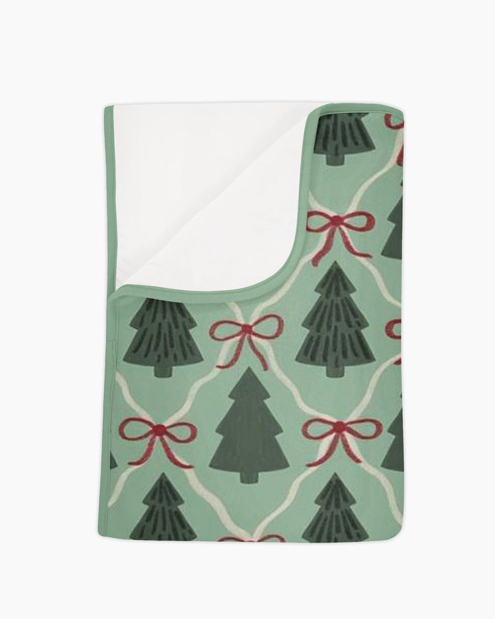 Coquette Christmas Tree Club Bamboo Blanket