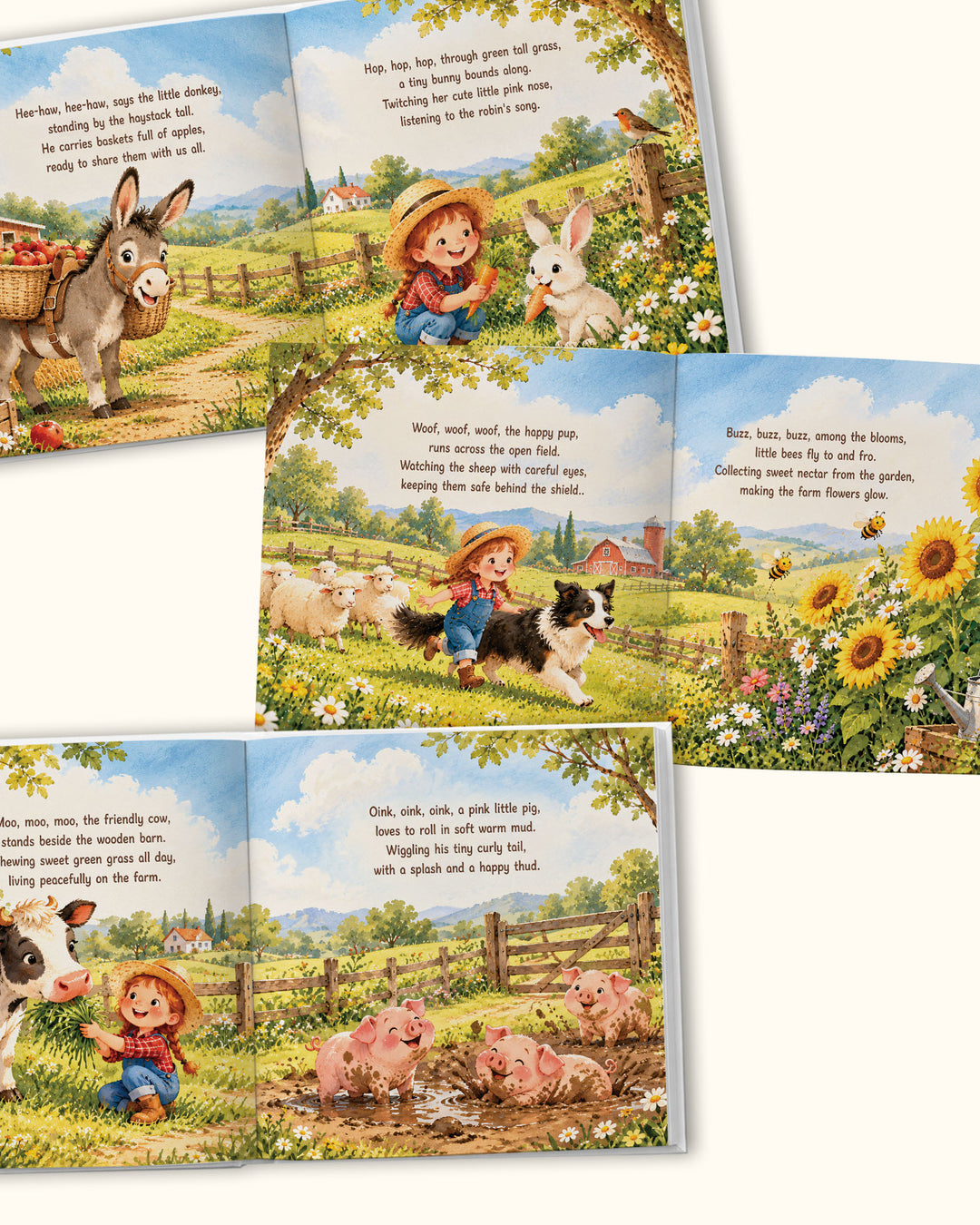 Personalized Children's Storybook About Farm Animals | Custom Name Bedtime Barnyard Story for Boy or Girl