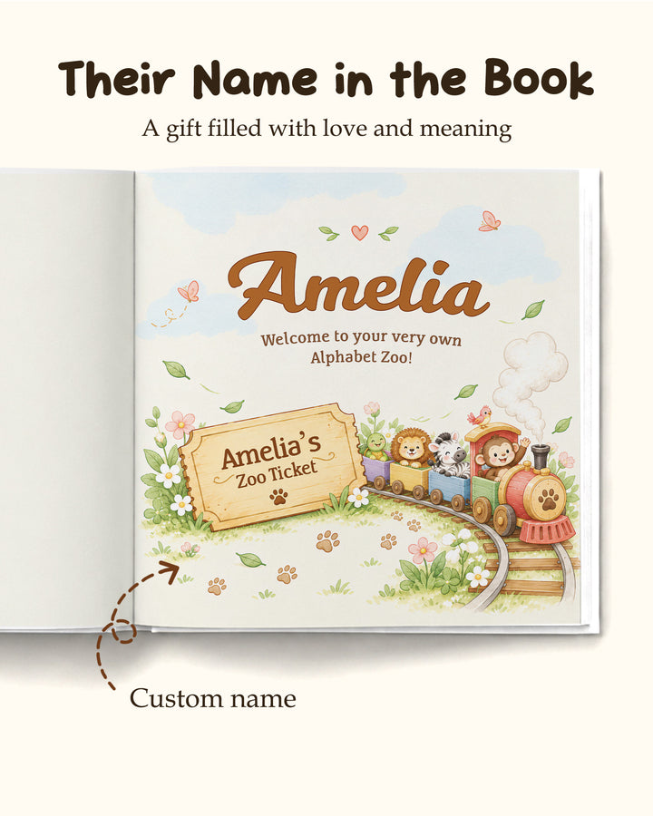 Personalized Alphabet Zoo Book - Custom Name Children's Storybook