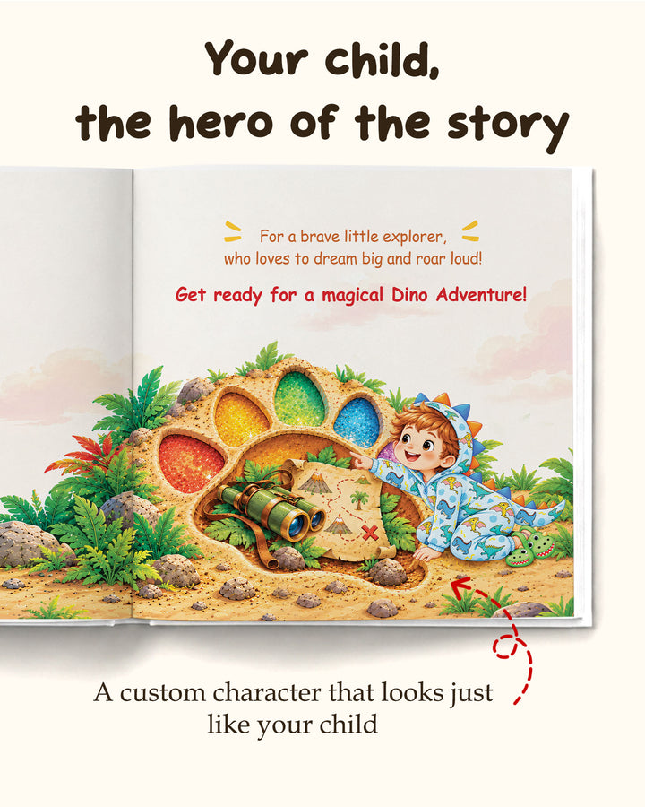 Personalized Dinosaur Storybook with Name | Birthday Gift for Boys & Girls