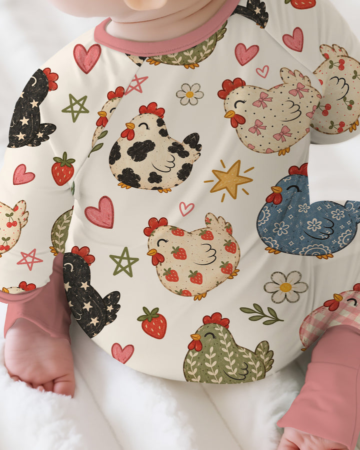 Playful Farm Chicken Bamboo Convertible Zippy