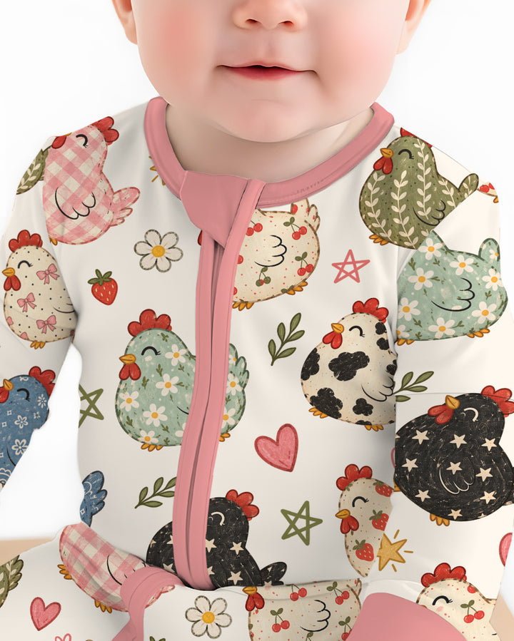 Playful Farm Chicken Bamboo Convertible Zippy
