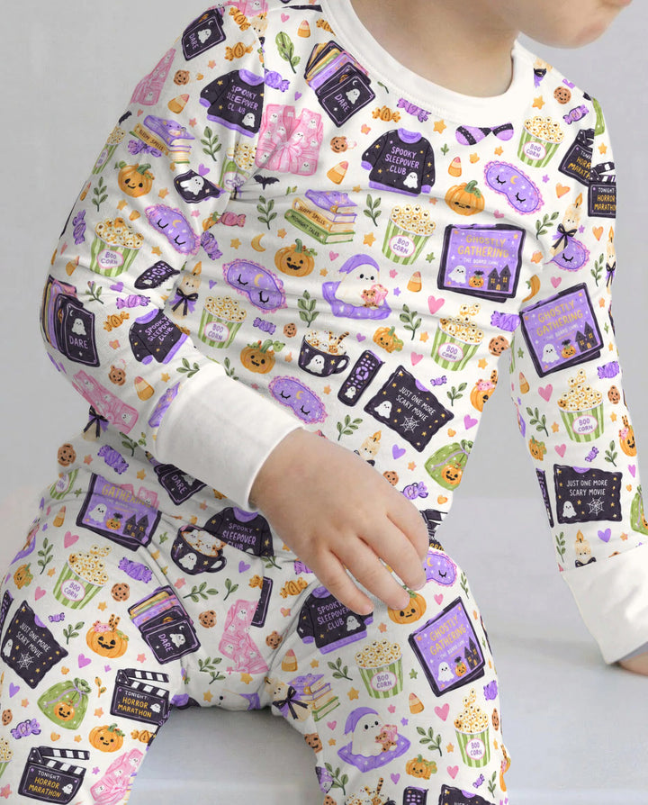 Cozy Halloween Sleepover Club Bamboo Two Piece Long Sleeve Pajama Set