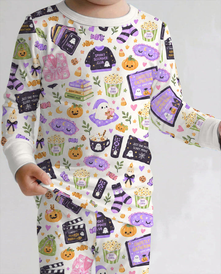 Cozy Halloween Sleepover Club Bamboo Two Piece Long Sleeve Pajama Set