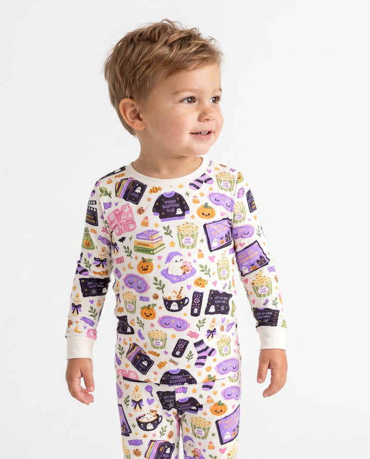 Cozy Halloween Sleepover Club Bamboo Two Piece Long Sleeve Pajama Set