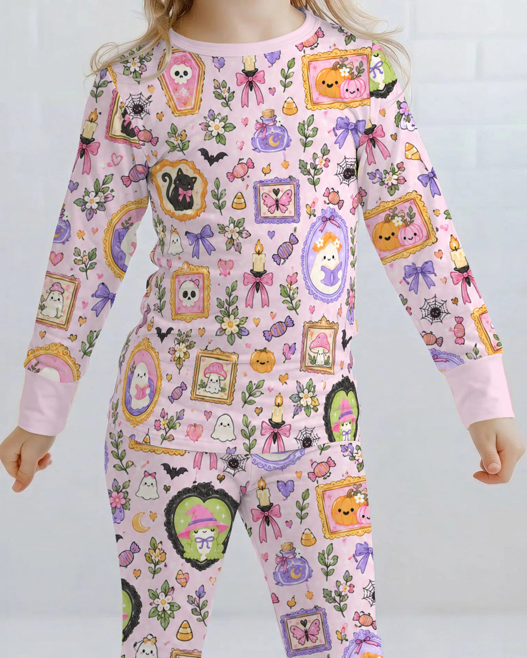 Spooky Cute Halloween Gallery Bamboo Two Piece Long Sleeve Pajama Set