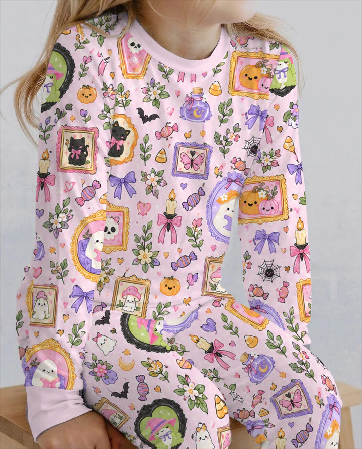 Spooky Cute Halloween Gallery Bamboo Two Piece Long Sleeve Pajama Set