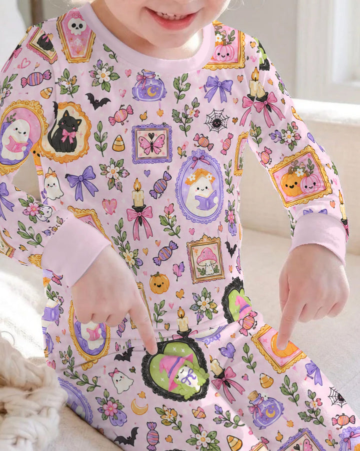 Spooky Cute Halloween Gallery Bamboo Two Piece Long Sleeve Pajama Set