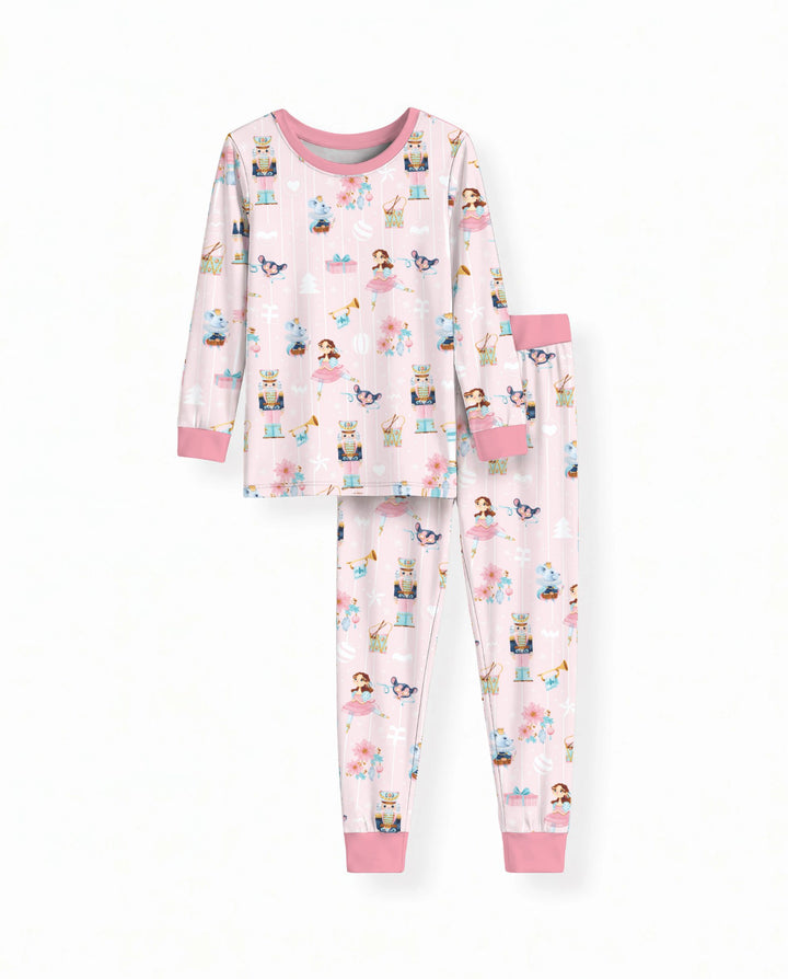 Sugar Plum Nutcracker Ballet Bamboo Two Piece Long Sleeve Pajama Set