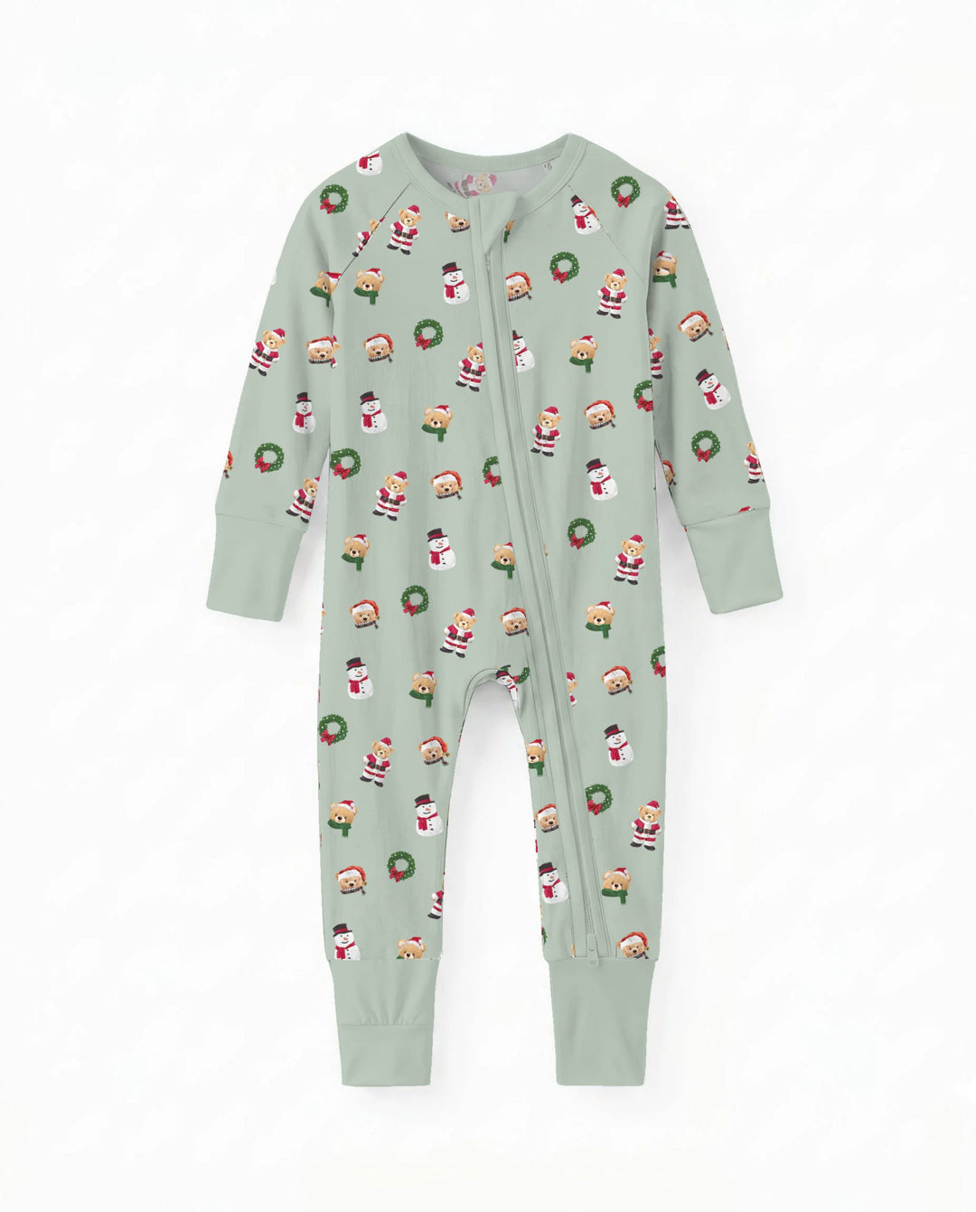Christmas Teddy & Snowman Bamboo Convertible Zippy