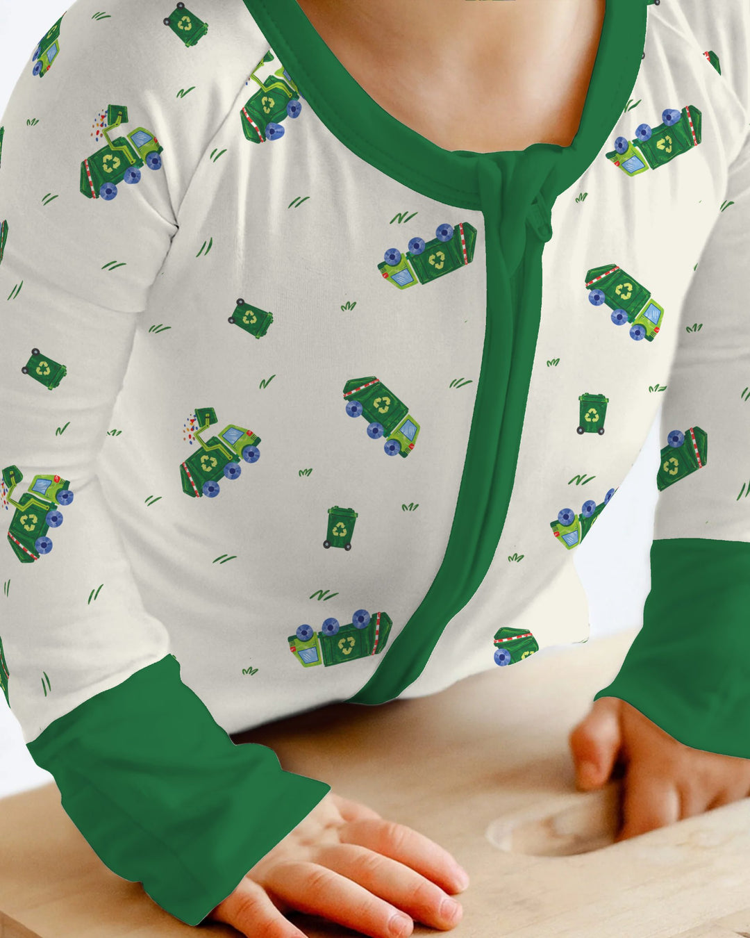 Little Green Recycling Trucks Bamboo Convertible Zippy