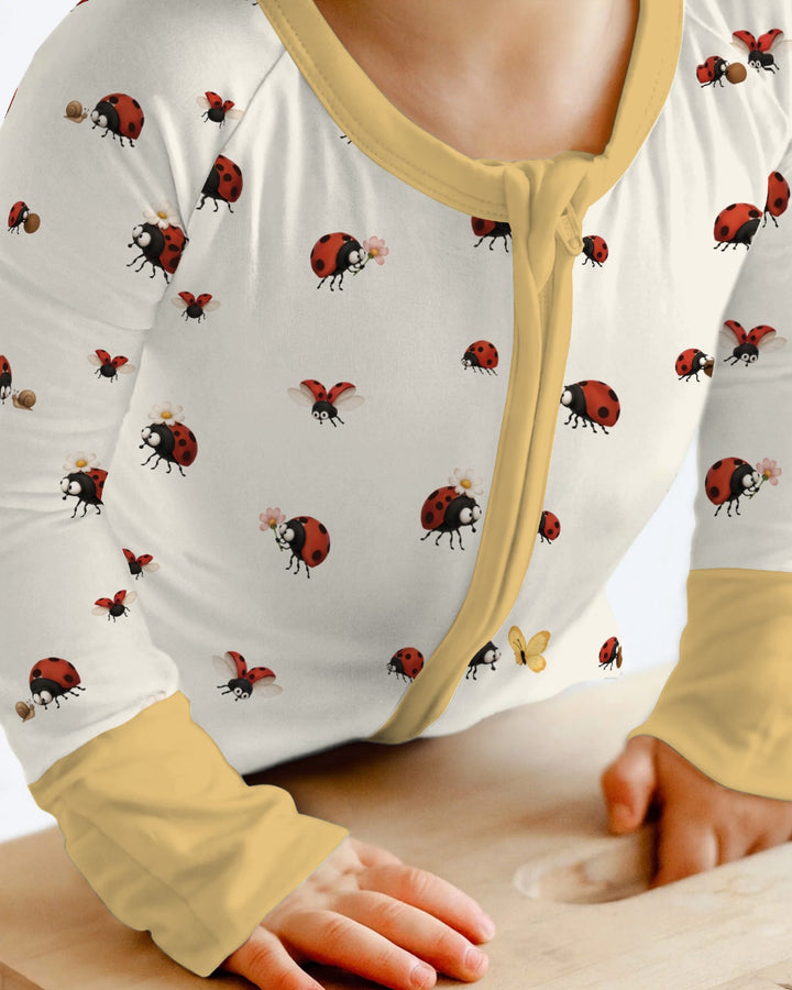 Cute Ladybug Garden Bamboo Convertible Zippy