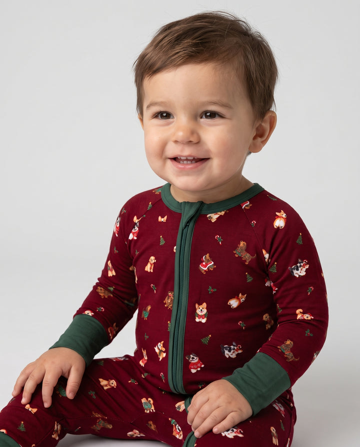 Christmas Dogs Holiday Bamboo Convertible Zippy