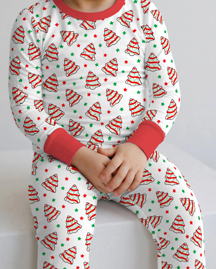 Christmas Tree Cake Cookie Bamboo Two Piece Long Sleeve Pajama Set