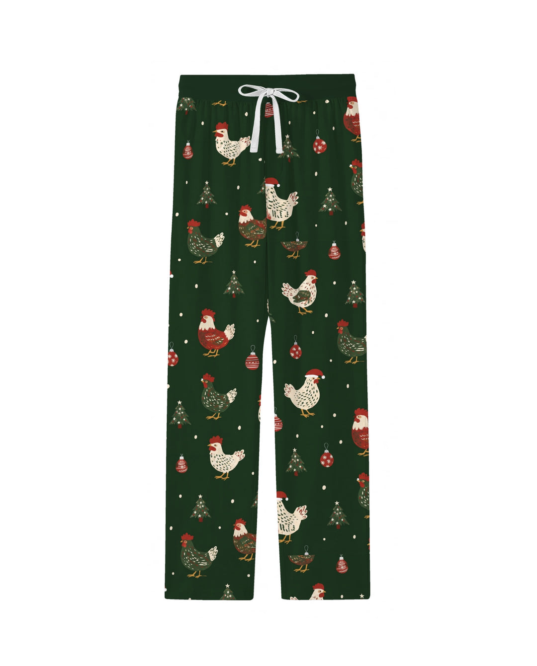 Festive Christmas Chickens Bamboo Men's Pajama Set