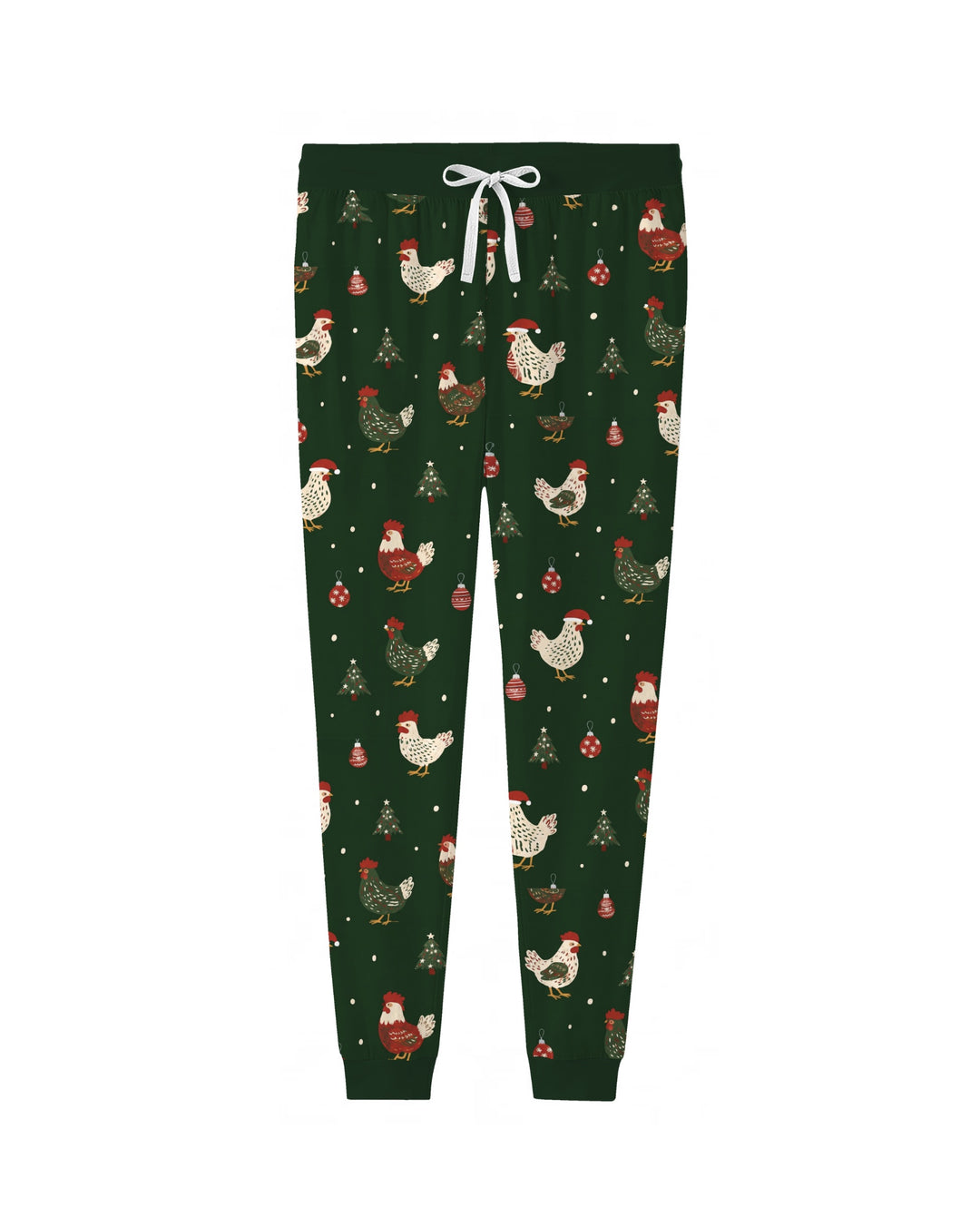 Festive Christmas Chickens Bamboo Women Pajama Set