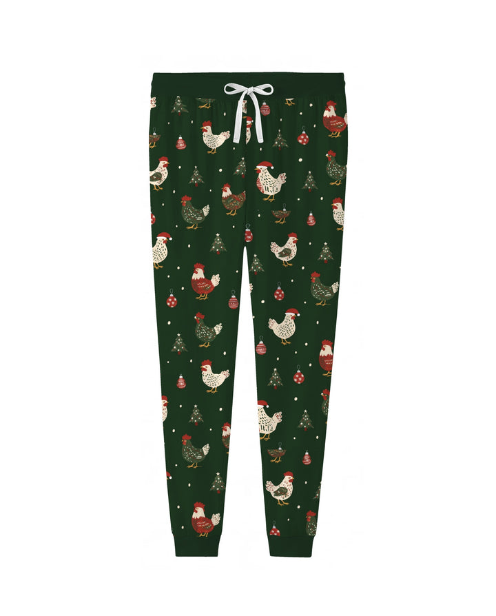 Festive Christmas Chickens Bamboo Women Pajama Set