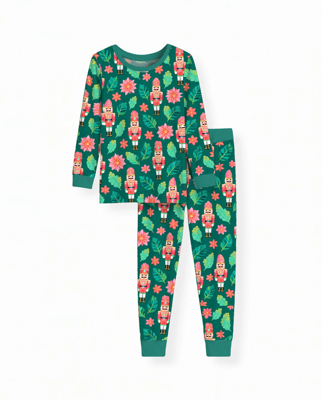 Tropical Nutcracker Christmas Bamboo Two Piece Long Sleeve Pajama Set