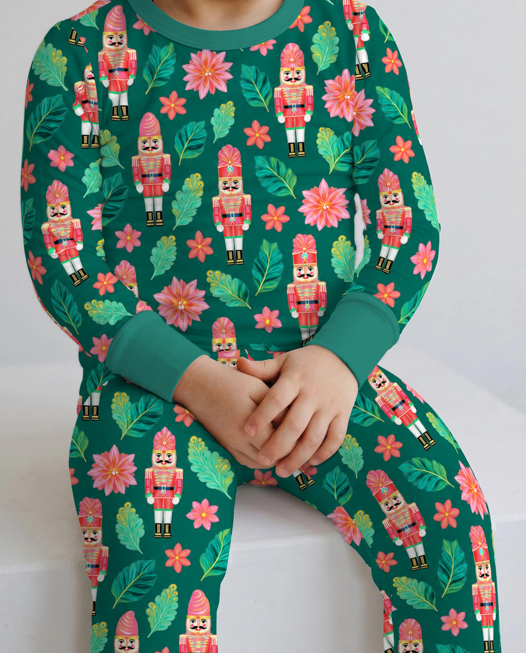 Tropical Nutcracker Christmas Bamboo Two Piece Long Sleeve Pajama Set
