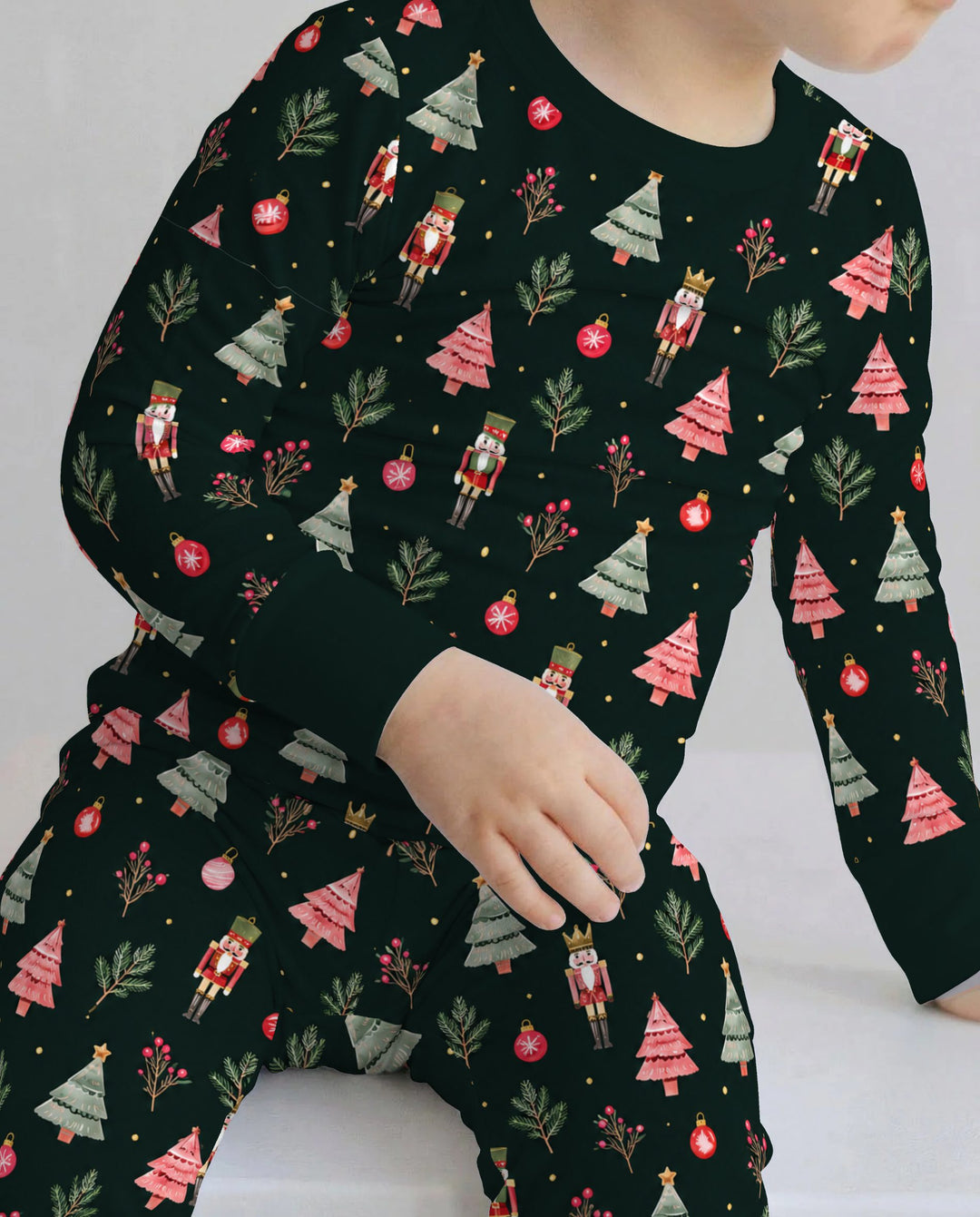 Dark Nutcracker Christmas Bamboo Two Piece Long Sleeve Pajama Set