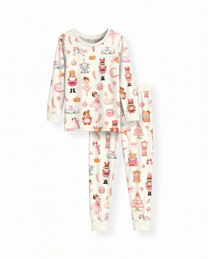 Sugar Plum Nutcracker Christmas Bamboo Two Piece Long Sleeve Pajama Set