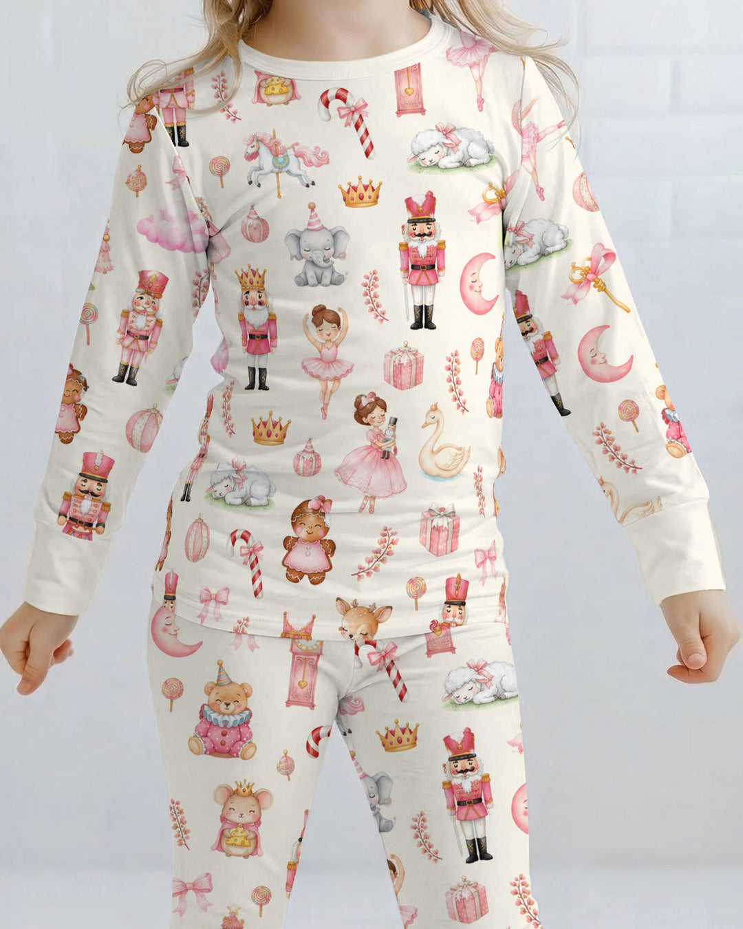 Sugar Plum Nutcracker Christmas Bamboo Two Piece Long Sleeve Pajama Set