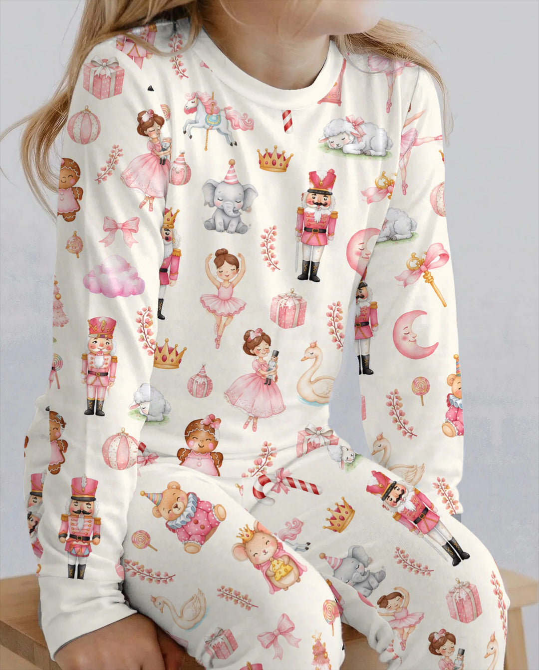 Sugar Plum Nutcracker Christmas Bamboo Two Piece Long Sleeve Pajama Set