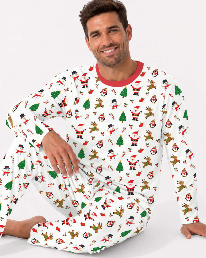 Classic Christmas Friends Bamboo Men's Pajama Set