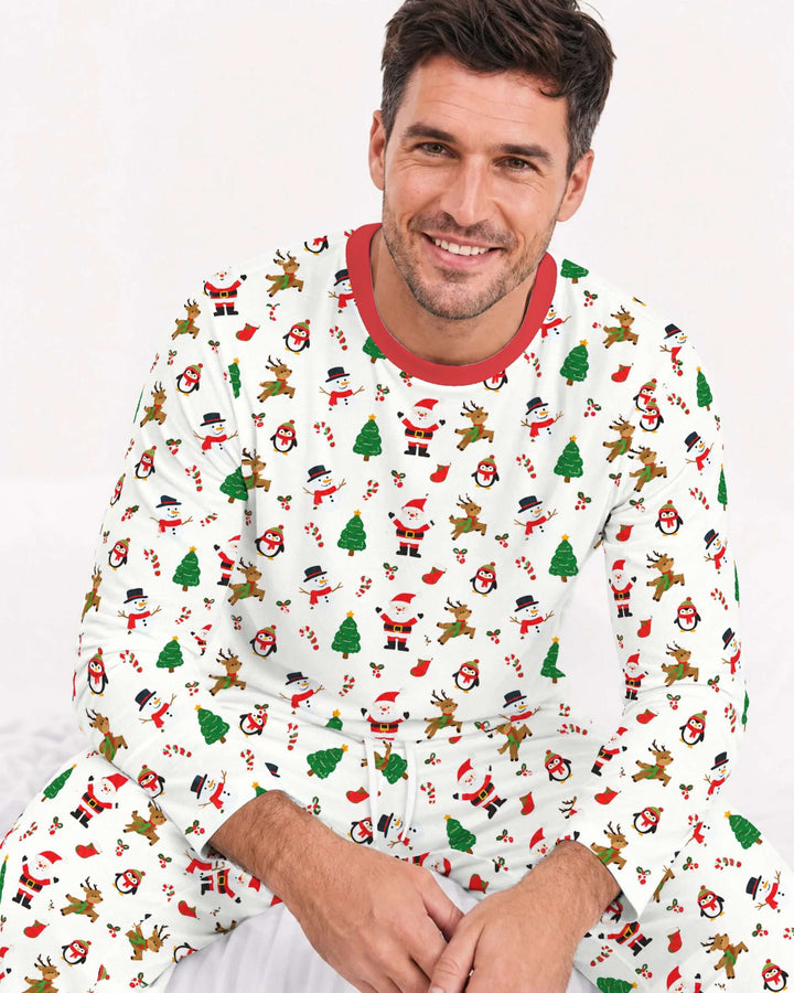 Classic Christmas Friends Bamboo Men's Pajama Set