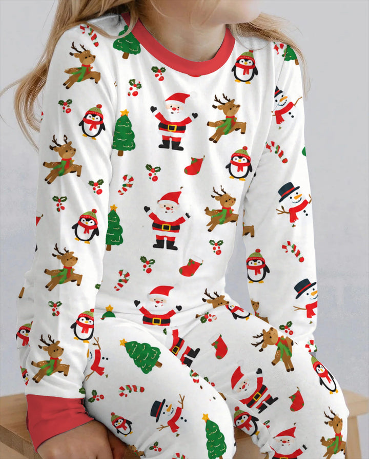 Classic Christmas Friends Bamboo Two Piece Long Sleeve Pajama Set