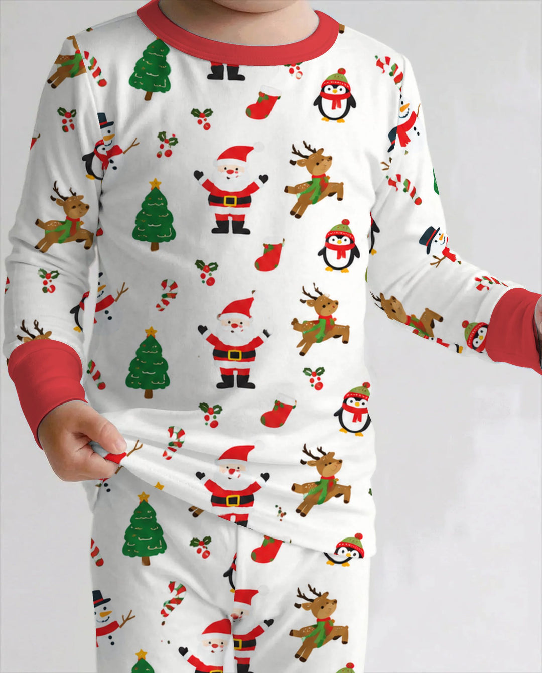 Classic Christmas Friends Bamboo Two Piece Long Sleeve Pajama Set