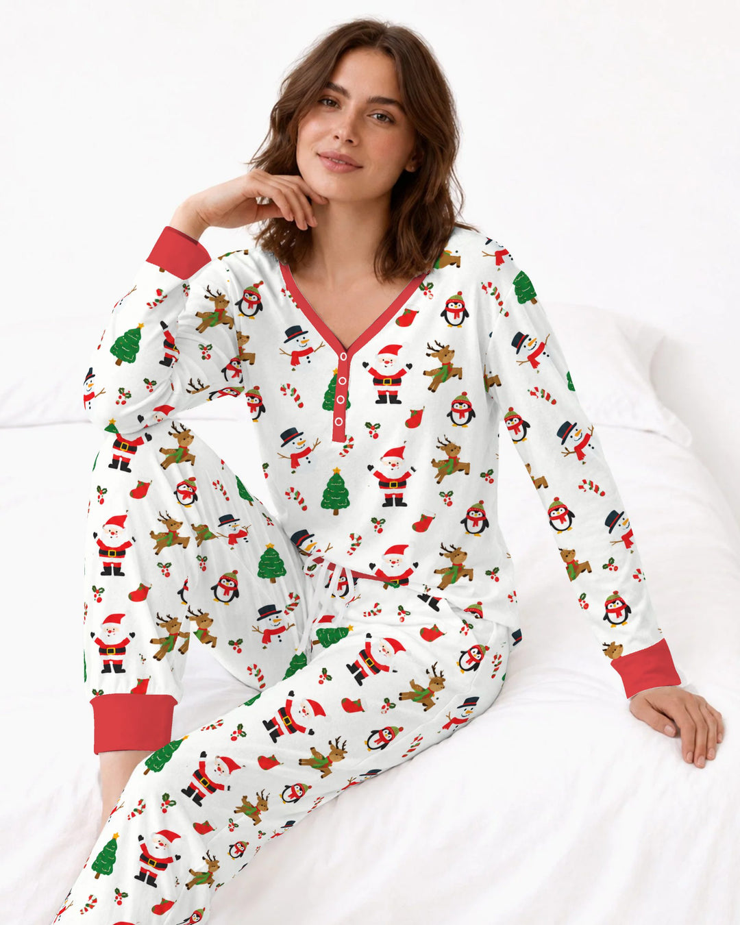 Classic Christmas Friends Bamboo Women Pajama Set