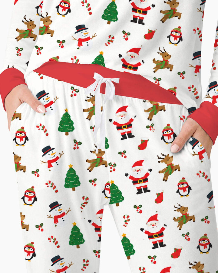 Classic Christmas Friends Bamboo Women Pajama Set
