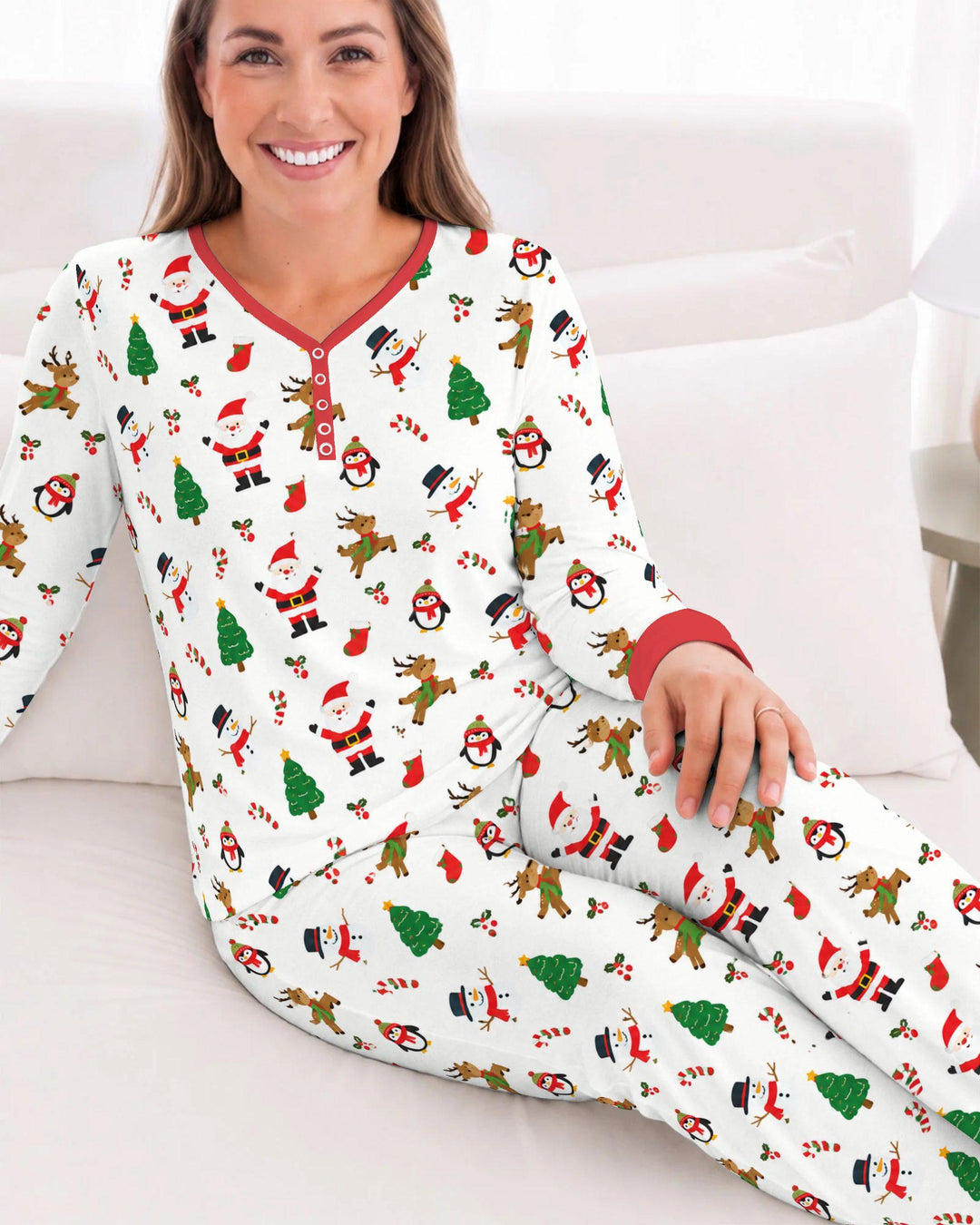 Classic Christmas Friends Bamboo Women Pajama Set
