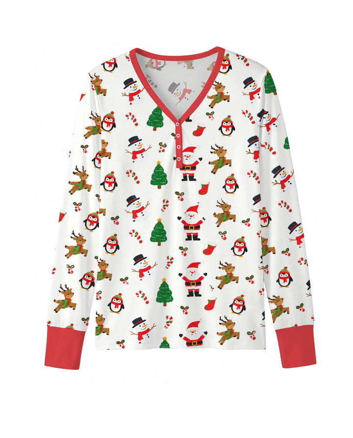 Classic Christmas Friends Bamboo Women Pajama Set